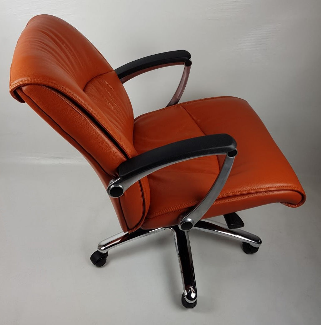 Luxury Genuine Tan Leather Office Chair - SZ-A27
